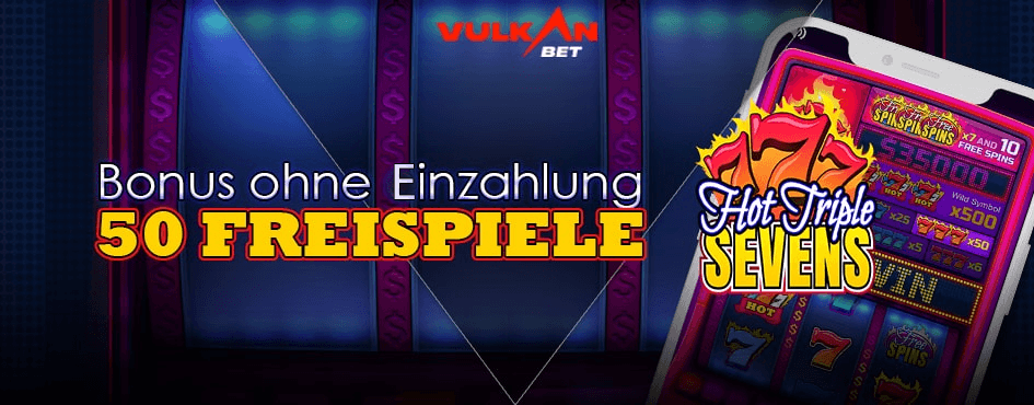 50 Freispiele als Bonus bei VulkanBet holen